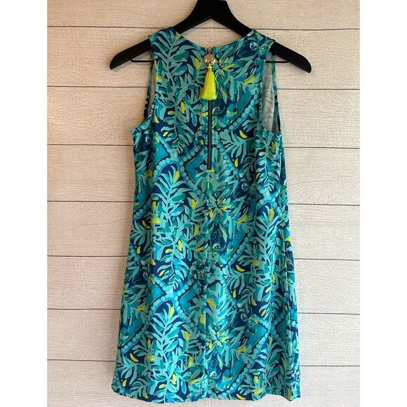 Lilly Pulitzer Kelby Stretch Shift Dress Midnight Cove Size 00 - Picture 10 of 13